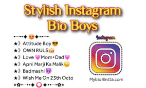 Instagram Bio For Boys