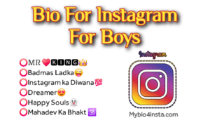Instagram Bio For Boys
