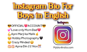 Instagram Bio For Boys