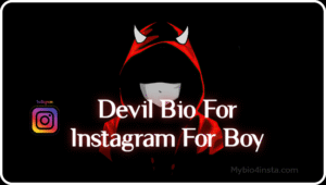 Devil Bio For Instagram