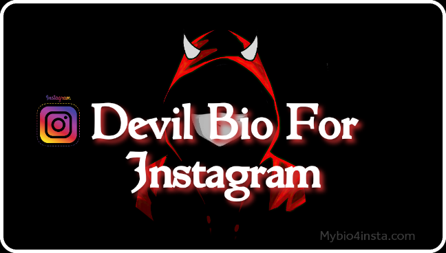 Devil Bio For Instagram
